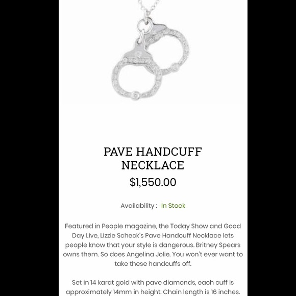 Lizzie Scheck Diamond Handcuff Necklace 14k Yellow - Picture 2 of 5